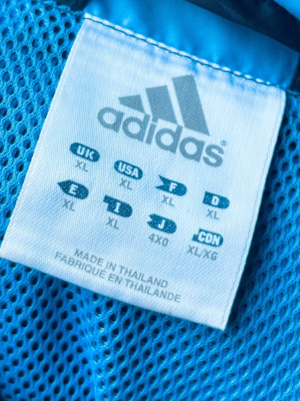 adidas Men's Black & Blue Hooded Windbreaker Jacket